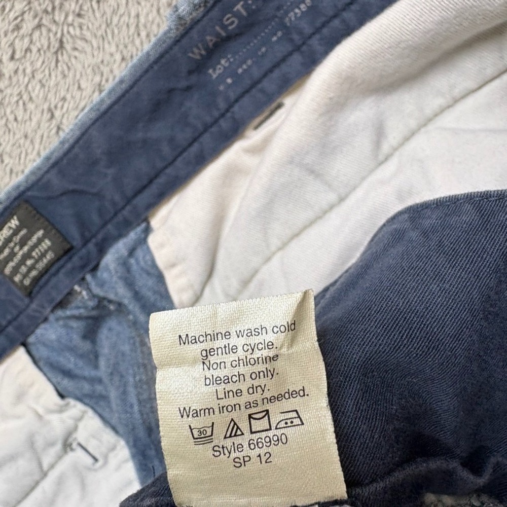 J Crew Shorts Mens 33 Blue Chino Stanton Mid Rise 9" Inseam Chambray Preppy - Picture 10 of 12